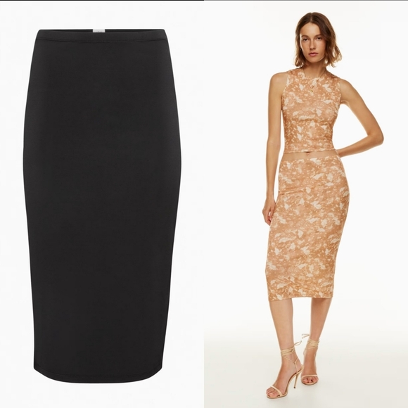 Wilfred Dresses & Skirts - ARITZIA Wilfred fiction Tube Midi Skirt Stretch Black Size 2XS